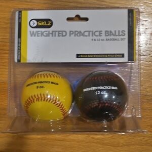 SKLZ Weighted Practice Balls - Yellow & Black Baseball Set NEW